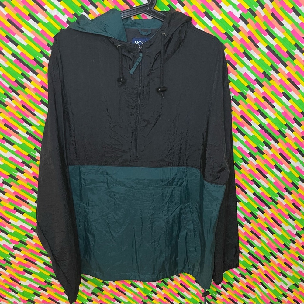 Vintage Honors Black/Hunter Green Windbreaker Jacket